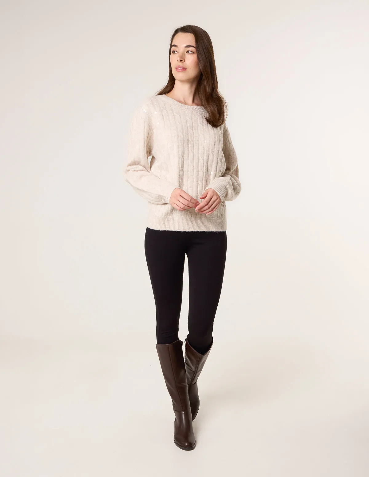 Round Neck Jumper With Sequin sold by Blue Vanilla product image thumbnail 3
