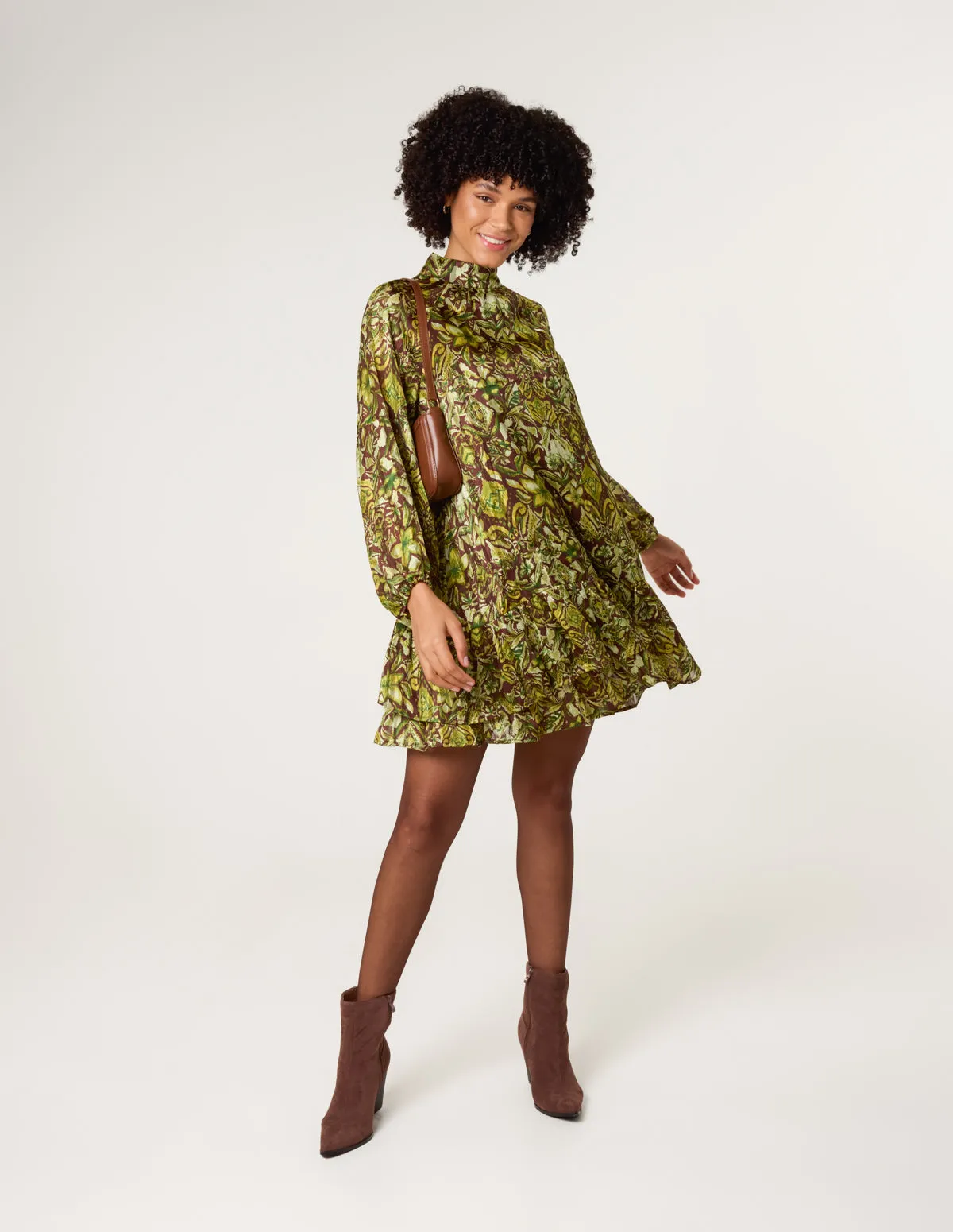 High Neck Frill Hem Dress sold by Blue Vanilla
