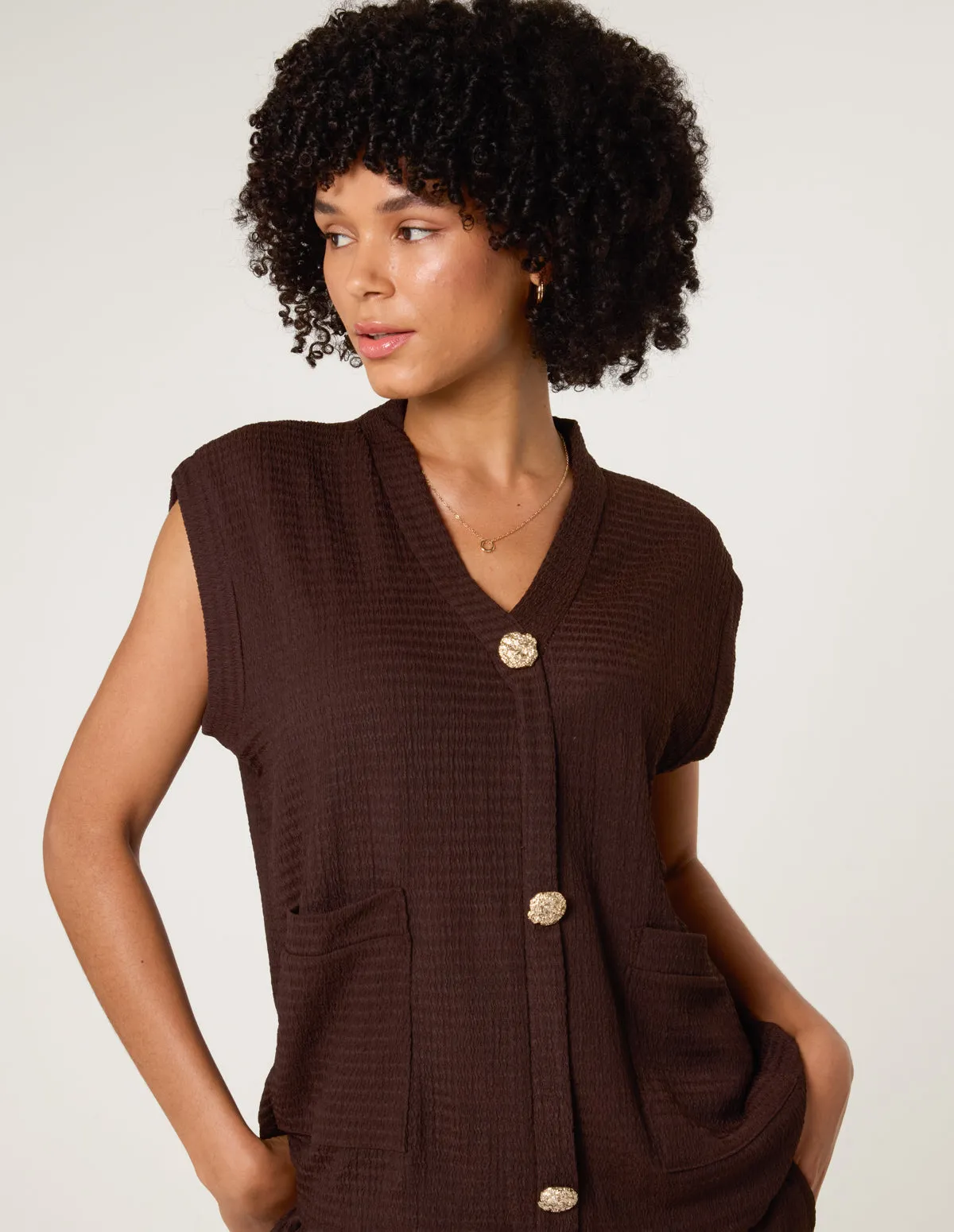 Gold Button Co-ord Set sold by Blue Vanilla product image thumbnail 3