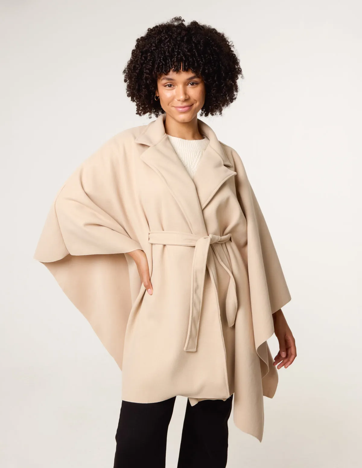 Belted Cape Coat sold by Blue Vanilla product image thumbnail 2
