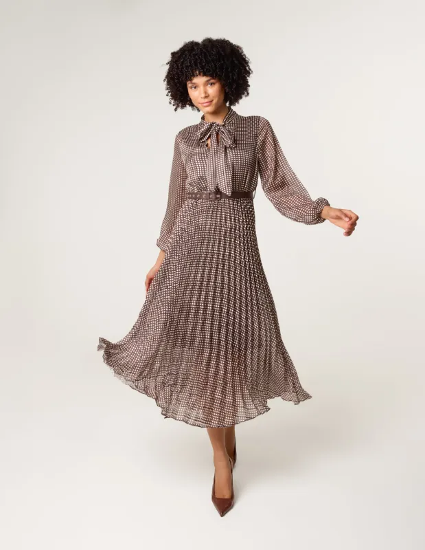 Pussybow Pleated Dress sold by Blue Vanilla