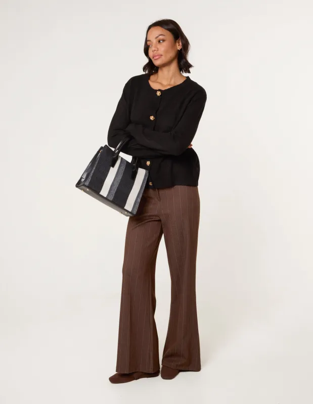 Gold Flower Buttons Cardigan sold by Blue Vanilla