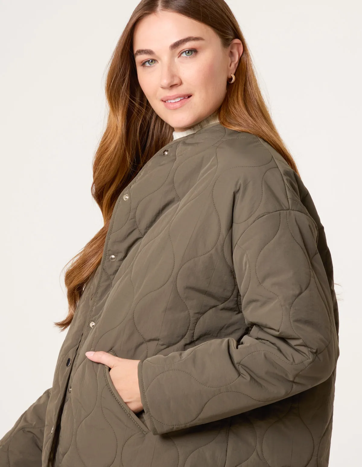 Button Front Quilted Jacket sold by Blue Vanilla product image thumbnail 3