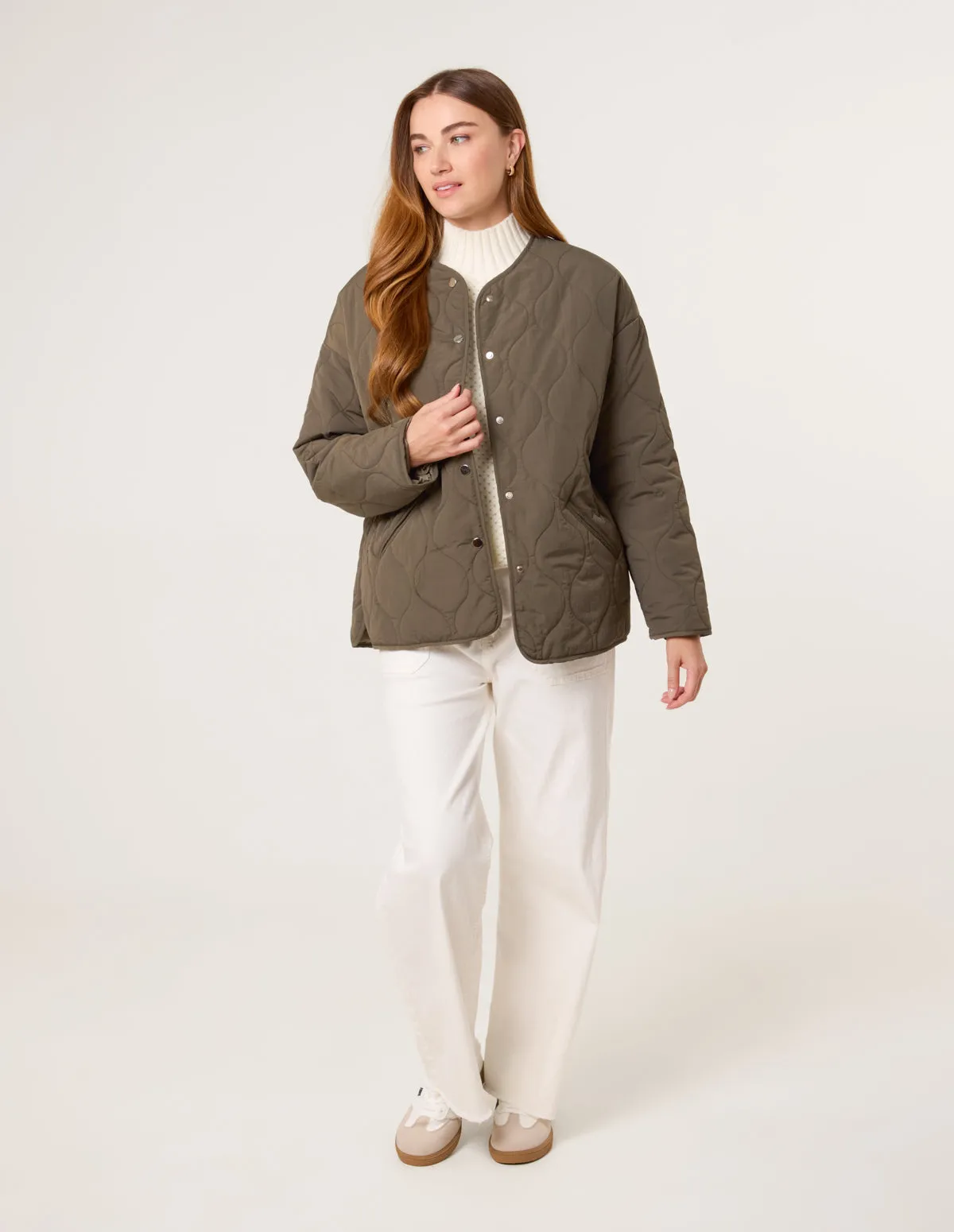 Button Front Quilted Jacket sold by Blue Vanilla product image thumbnail 2