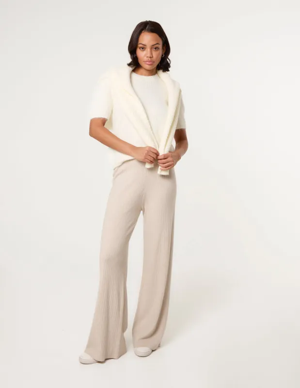 Ribbed Wide Leg Trousers sold by Blue Vanilla