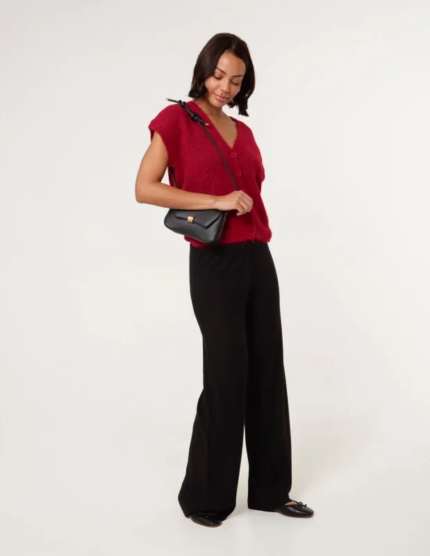 Ribbed Wide Leg Trousers sold by Blue Vanilla
