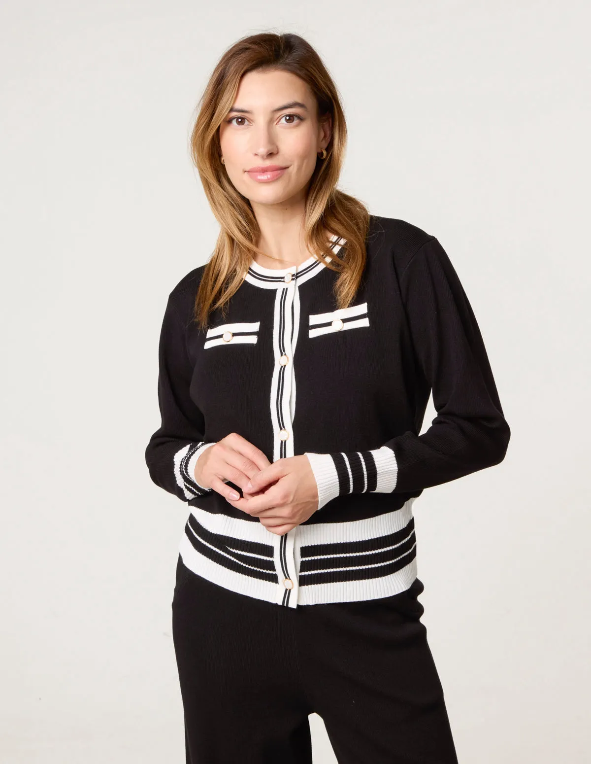 Contrast Colour Co-ord -Button Front Set sold by Blue Vanilla product image thumbnail 3