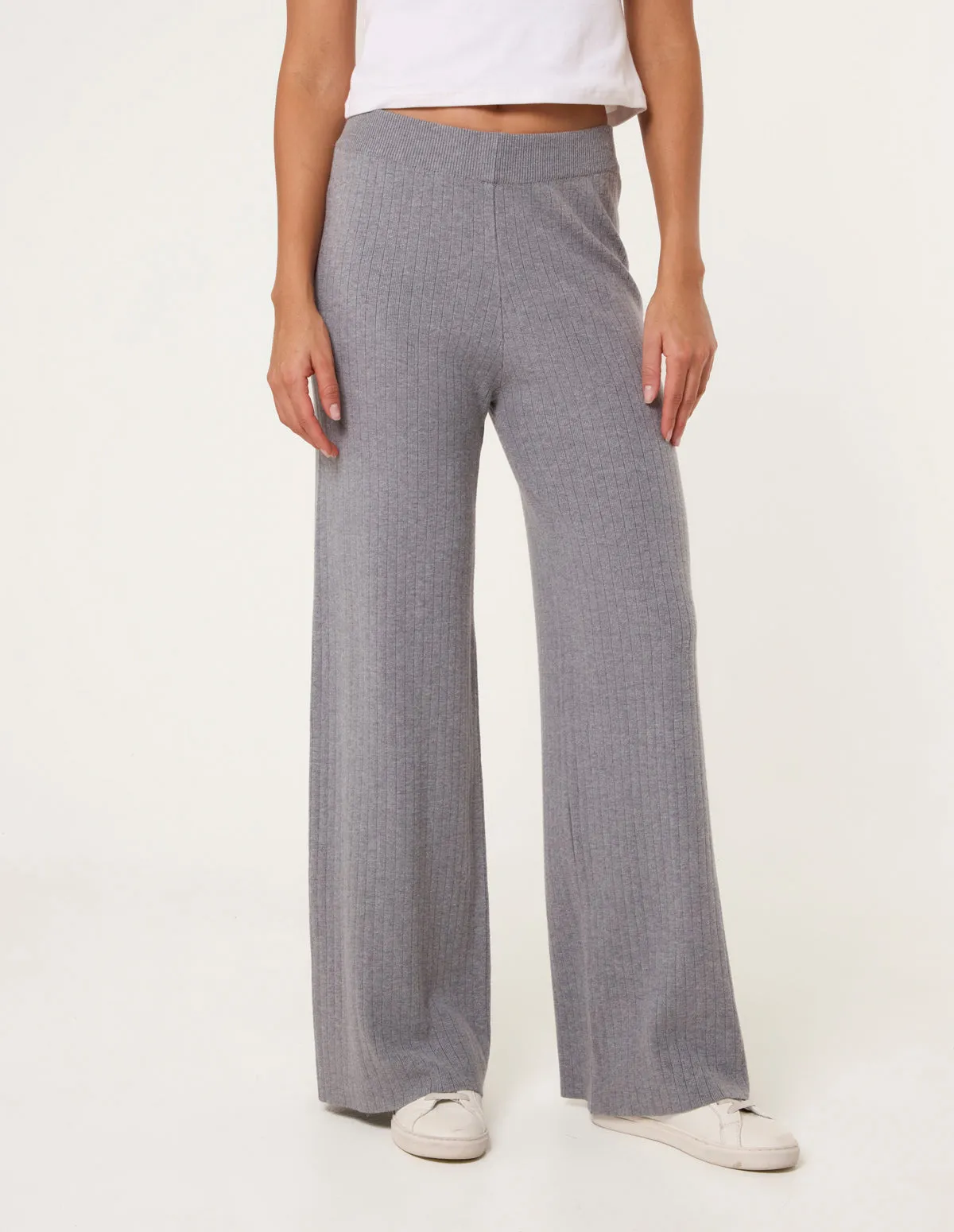 Ribbed Wide Leg Trousers sold by Blue Vanilla product image thumbnail 2