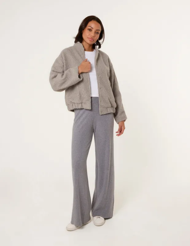 Ribbed Wide Leg Trousers sold by Blue Vanilla