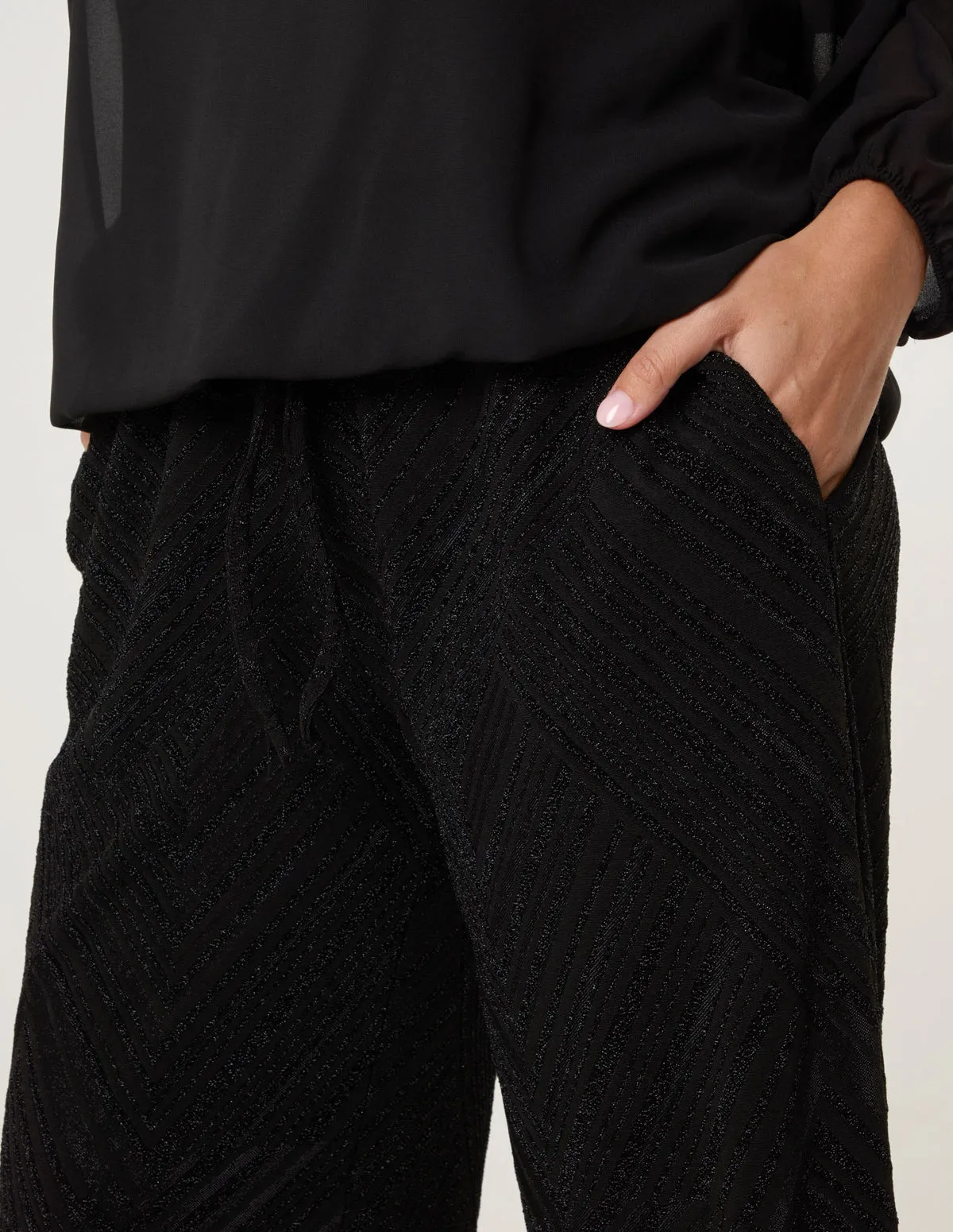 Draw Cord Lurex Trousers sold by Blue Vanilla product image thumbnail 3