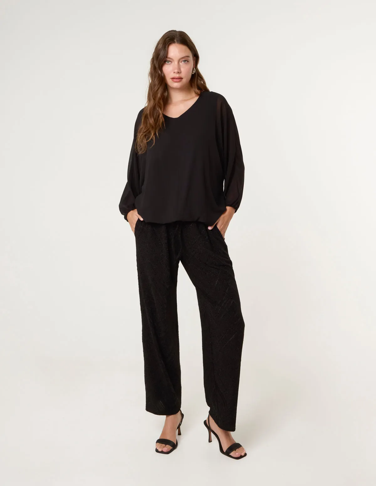 Draw Cord Lurex Trousers sold by Blue Vanilla product image thumbnail 2