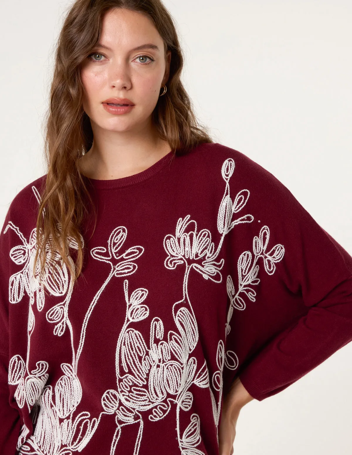 Embroidered Round Neck Jumper sold by Blue Vanilla