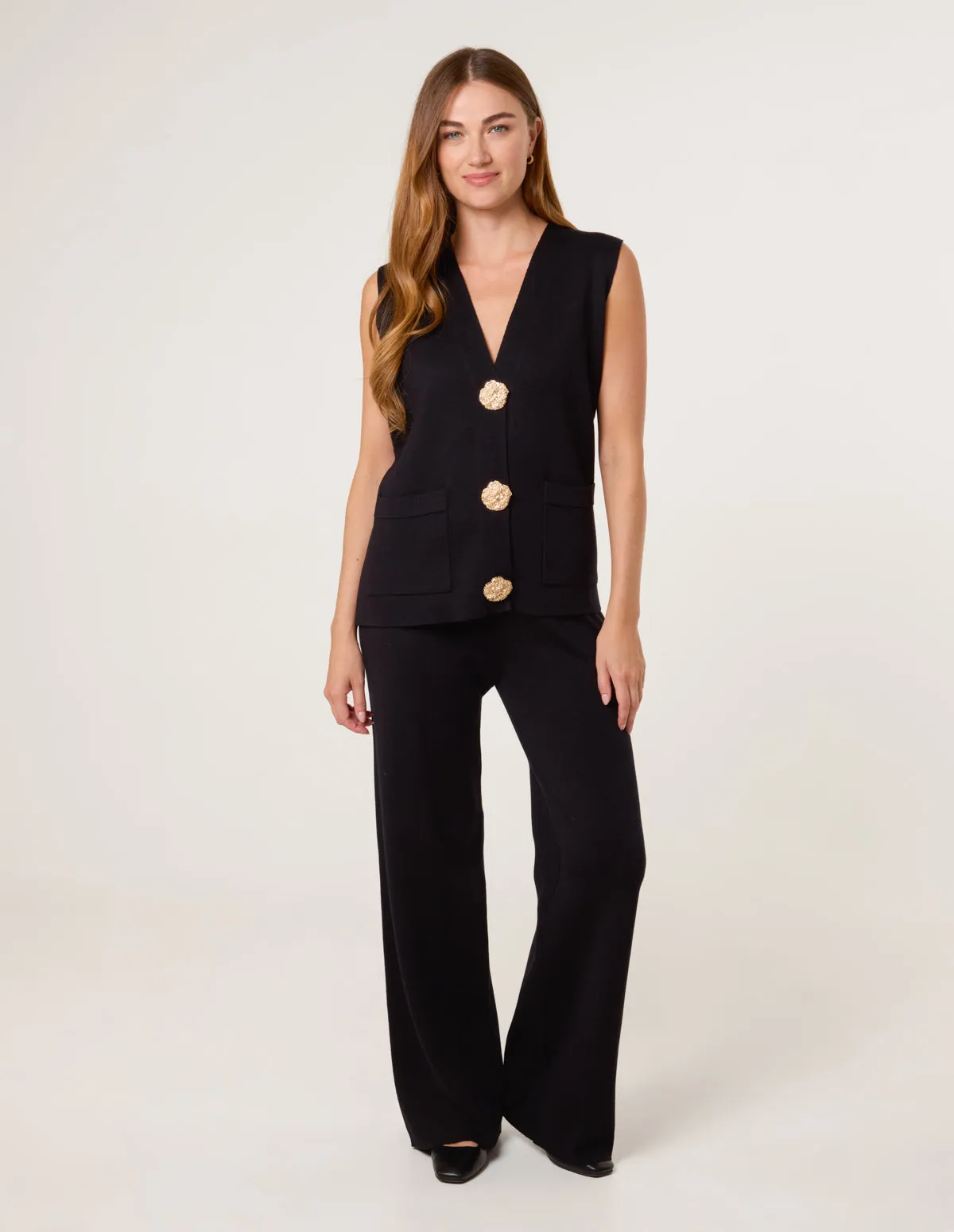 Two -Piece Set With Gold Button Details sold by Blue Vanilla product image thumbnail 3