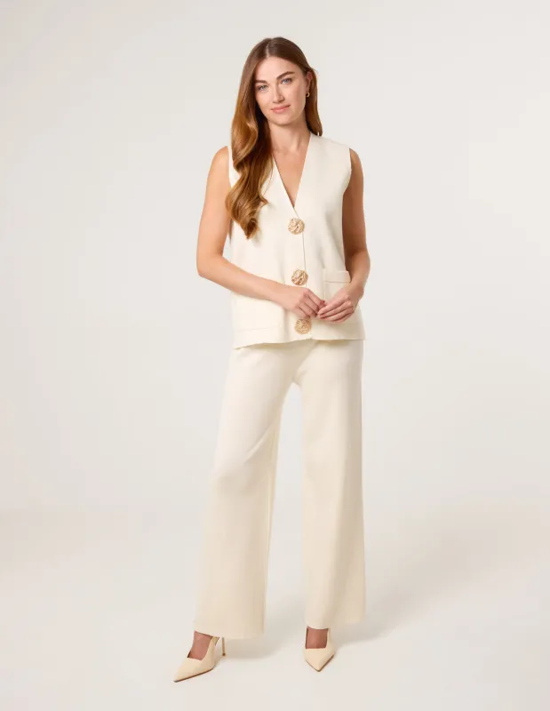 Two -Piece Set With Gold Button Details sold by Blue Vanilla