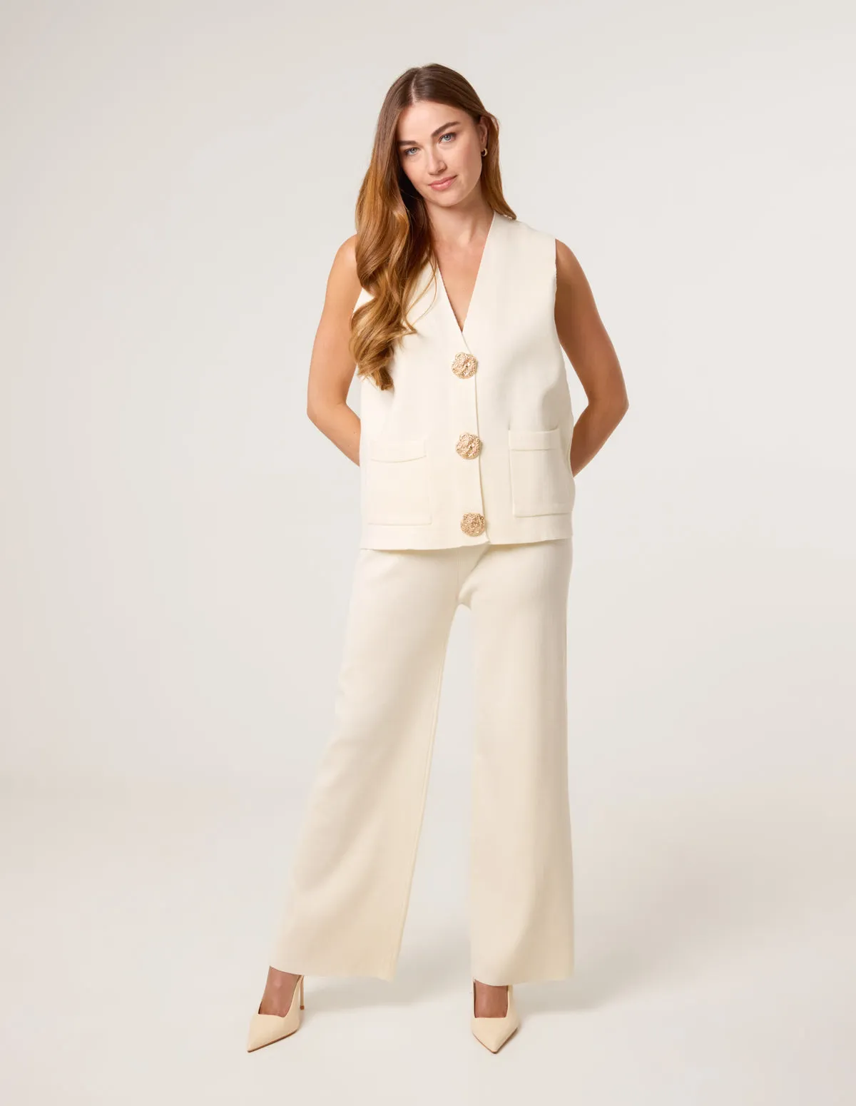 Two -Piece Set With Gold Button Details sold by Blue Vanilla product image thumbnail 3