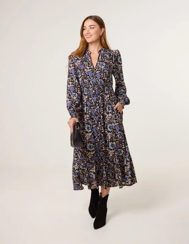 Paisley Shirred Waist Shirt Dress sold by Blue Vanilla