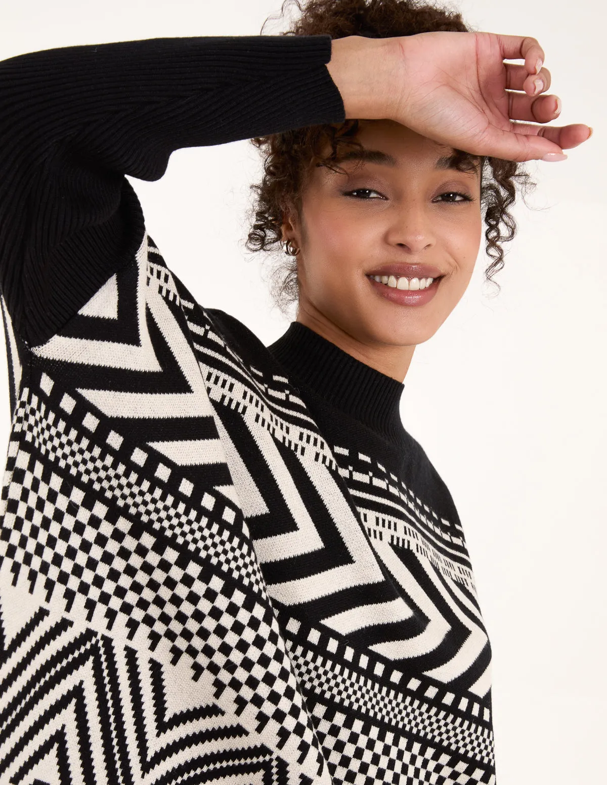 Abstract Print Round Neck Jumper sold by Blue Vanilla product image thumbnail 2