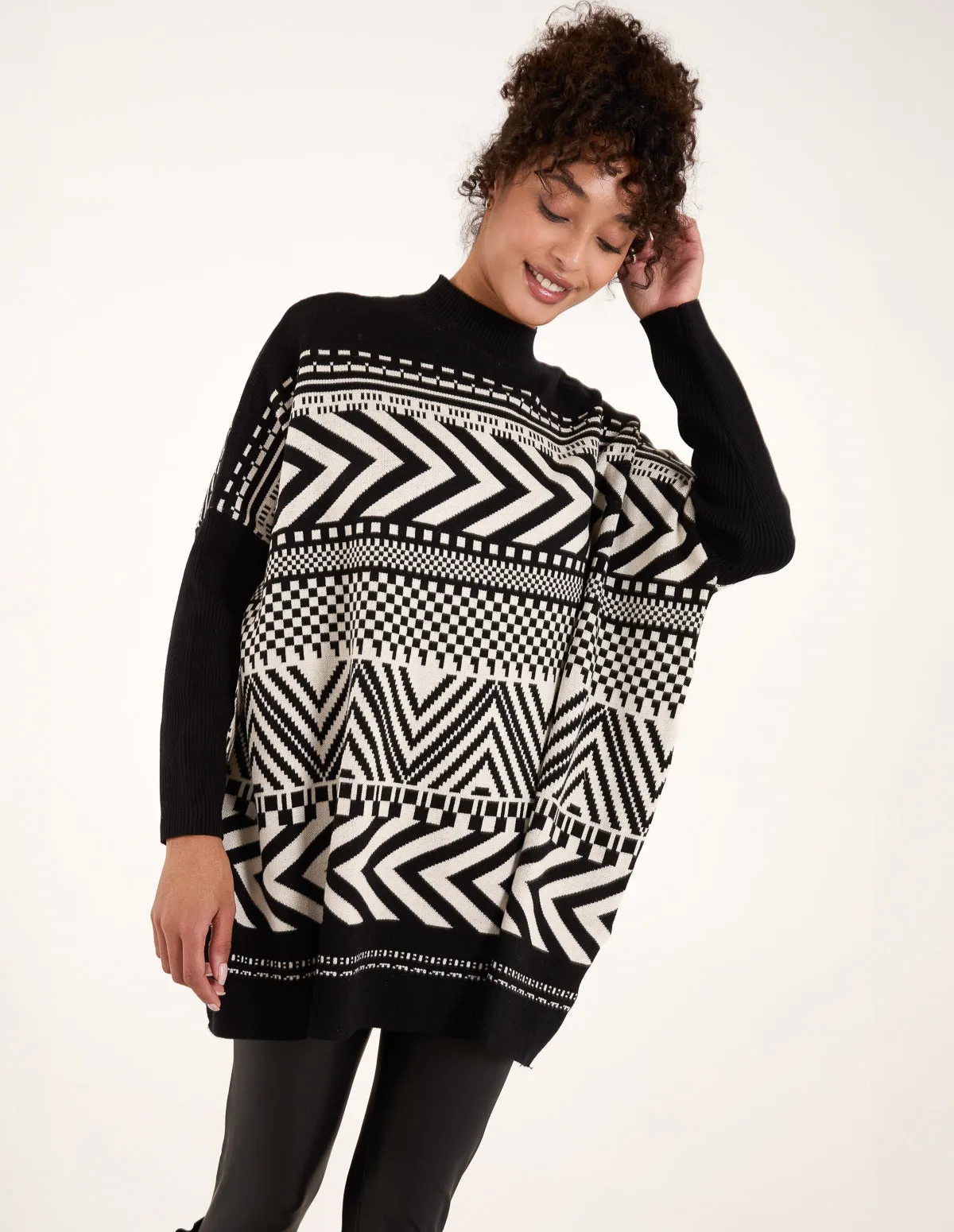 Abstract Print Round Neck Jumper sold by Blue Vanilla