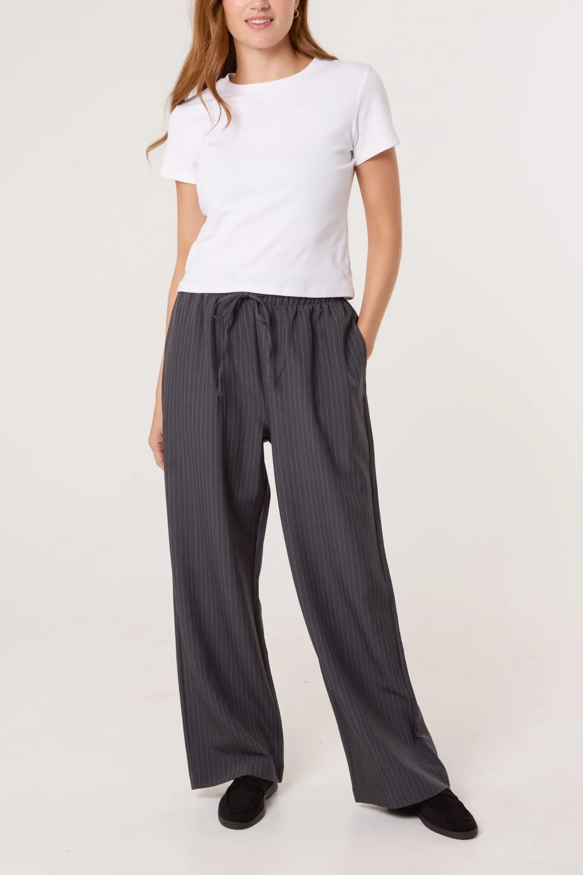 Elasticated Waist Pinstripe Trousers sold by Blue Vanilla product image thumbnail 2