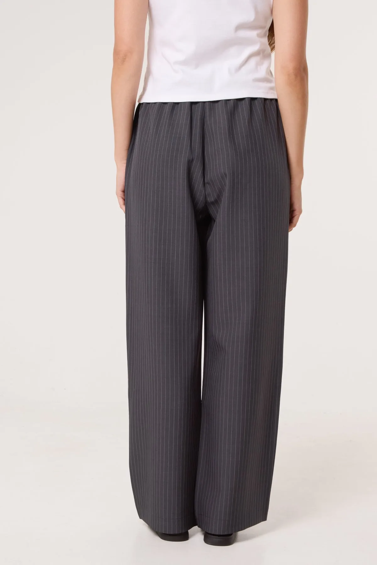 Elasticated Waist Pinstripe Trousers sold by Blue Vanilla product image thumbnail 4