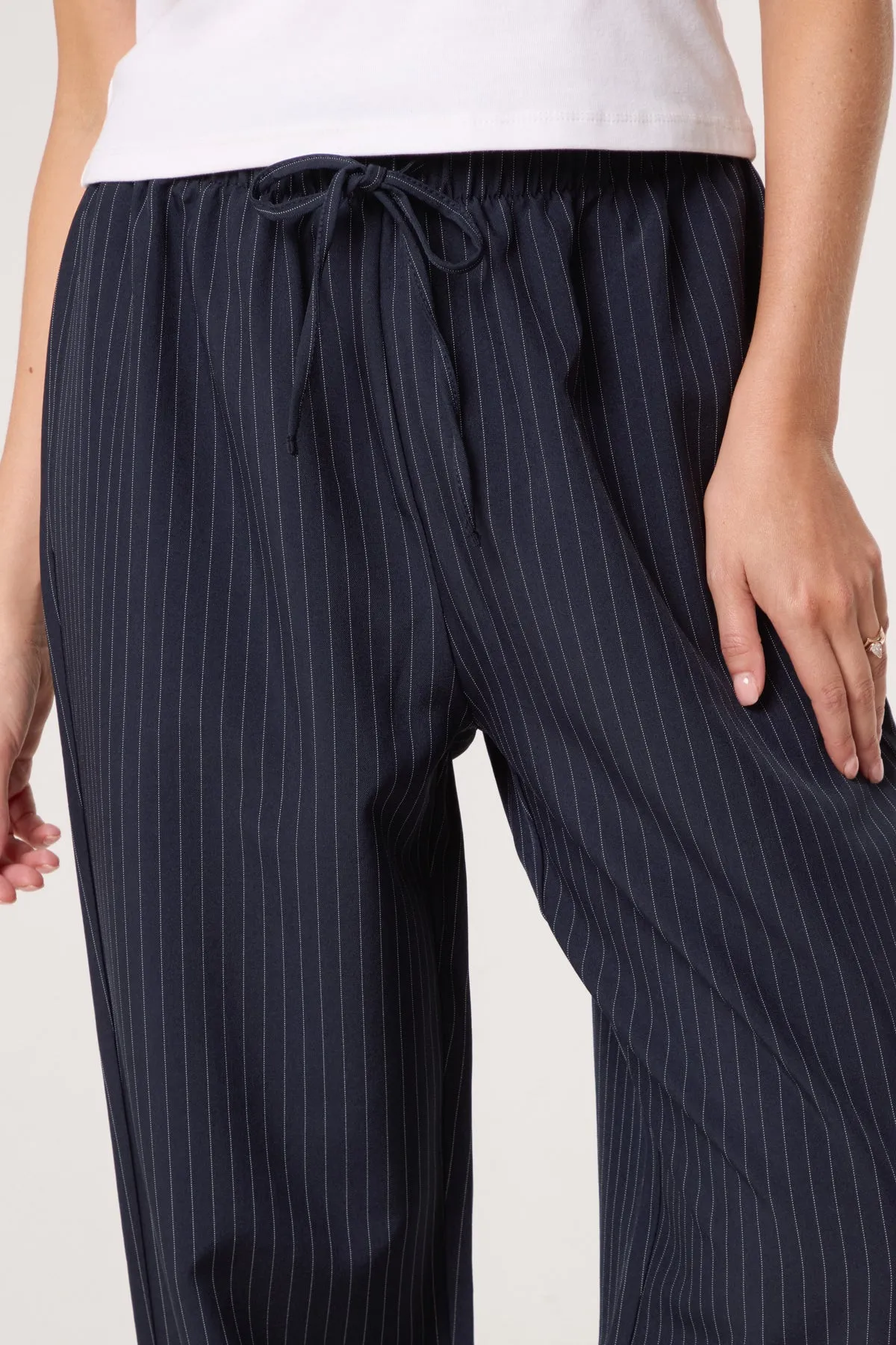 Elasticated Waist Pinstripe Trousers sold by Blue Vanilla product image thumbnail 3