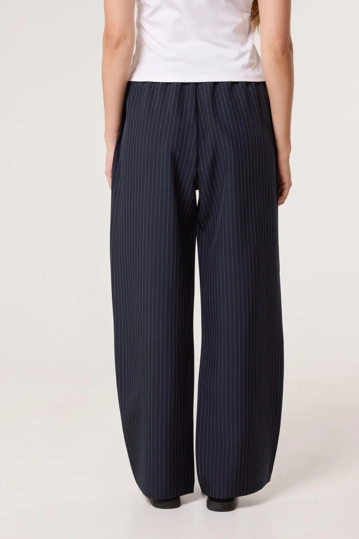 Elasticated Waist Pinstripe Trousers sold by Blue Vanilla product image thumbnail 4