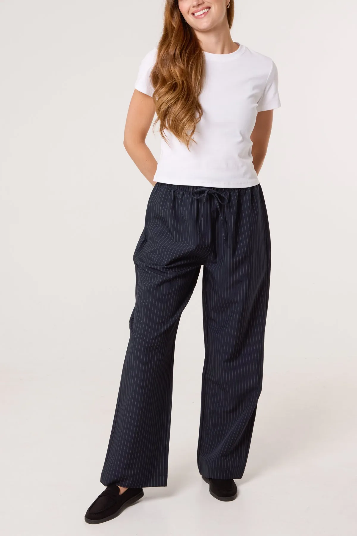Elasticated Waist Pinstripe Trousers sold by Blue Vanilla product image thumbnail 2