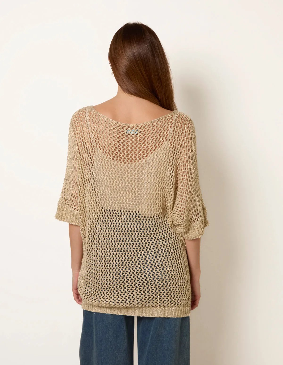 Metallic Crochet Top sold by Blue Vanilla product image thumbnail 3