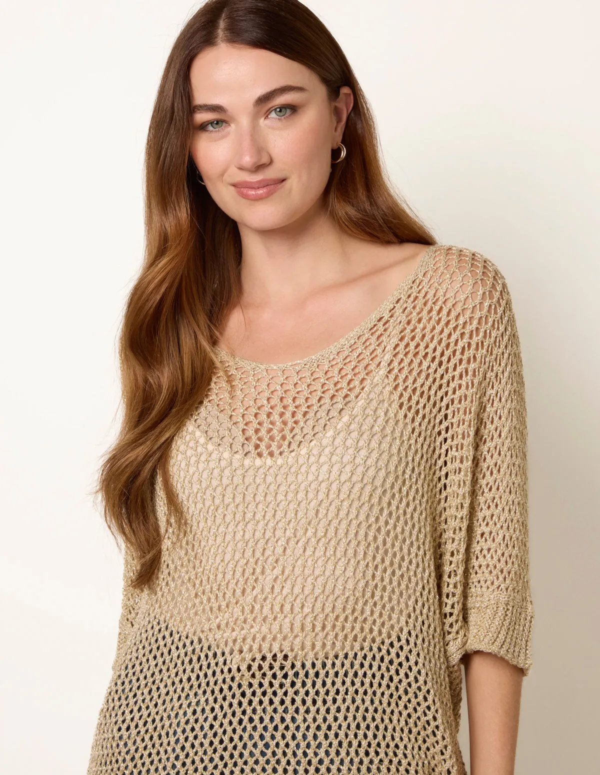 Metallic Crochet Top sold by Blue Vanilla product image thumbnail 4