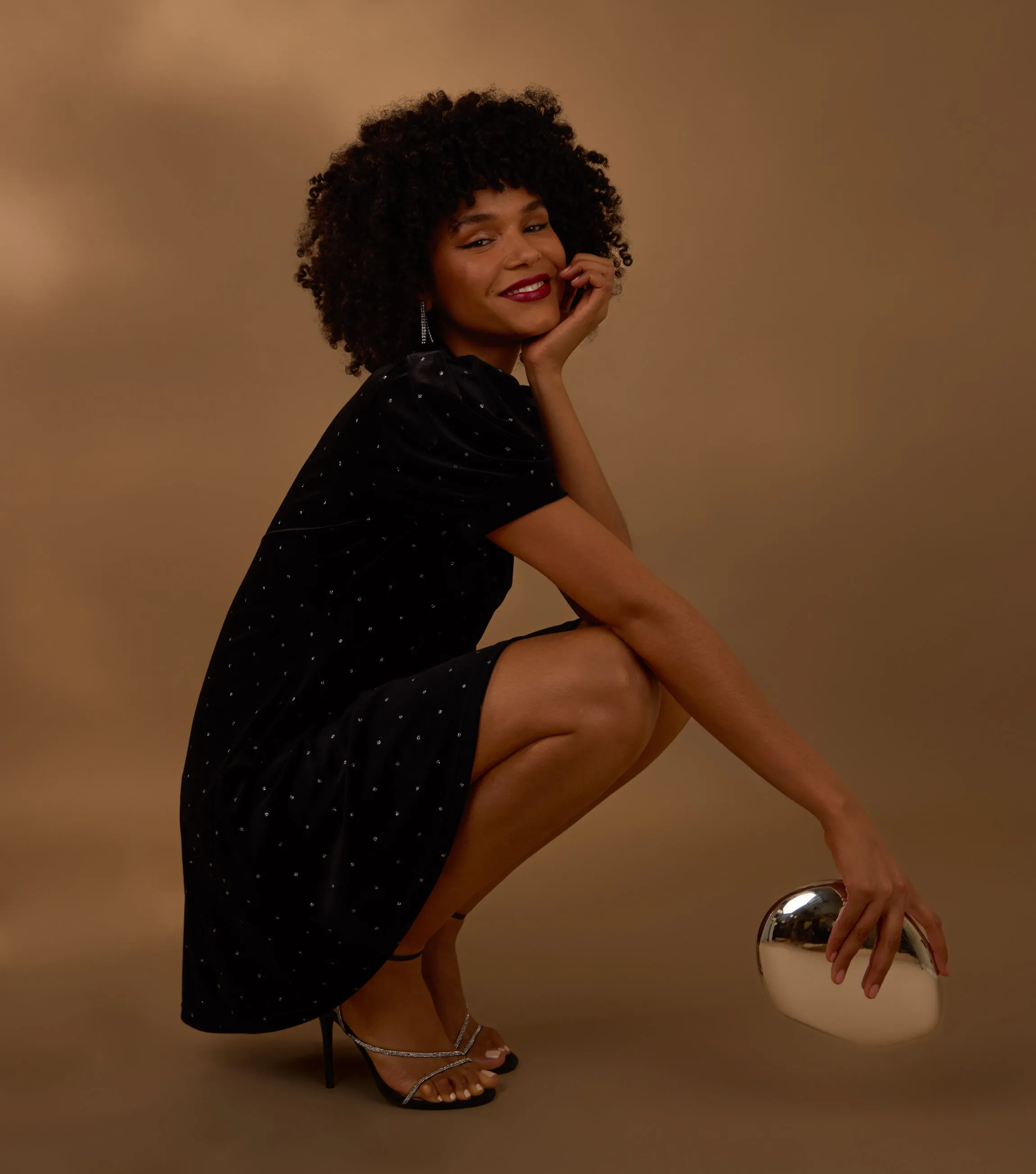 Polka Dot Puff Sleeve Dress sold by Blue Vanilla