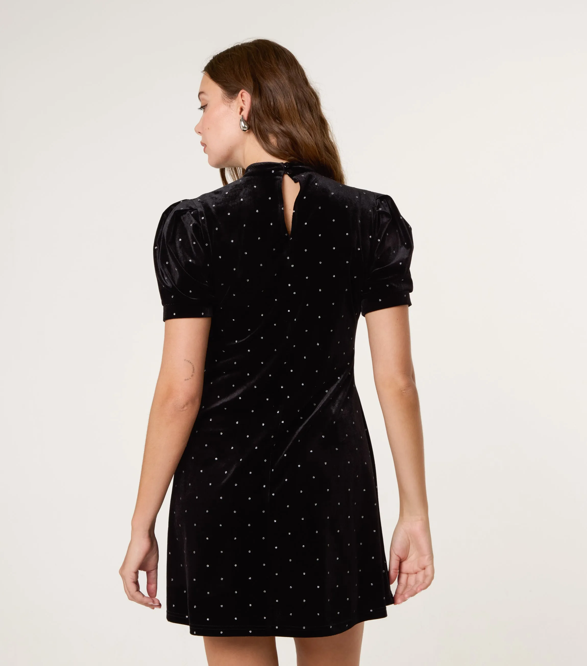 Polka Dot Puff Sleeve Dress sold by Blue Vanilla product image thumbnail 5