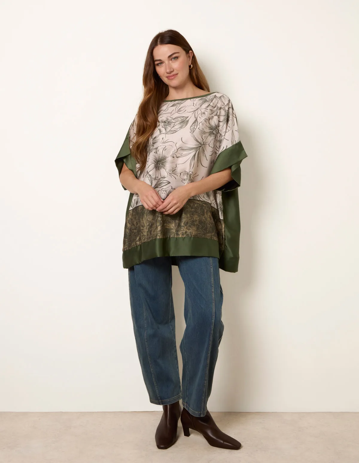 Satin Border Printed Top sold by Blue Vanilla product image thumbnail 2