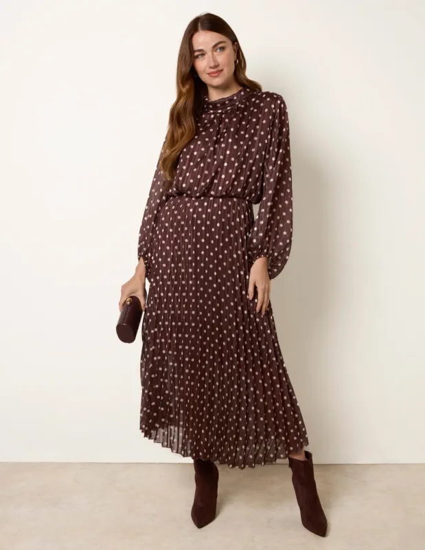 Polka Dot Metallic Dress sold by Blue Vanilla