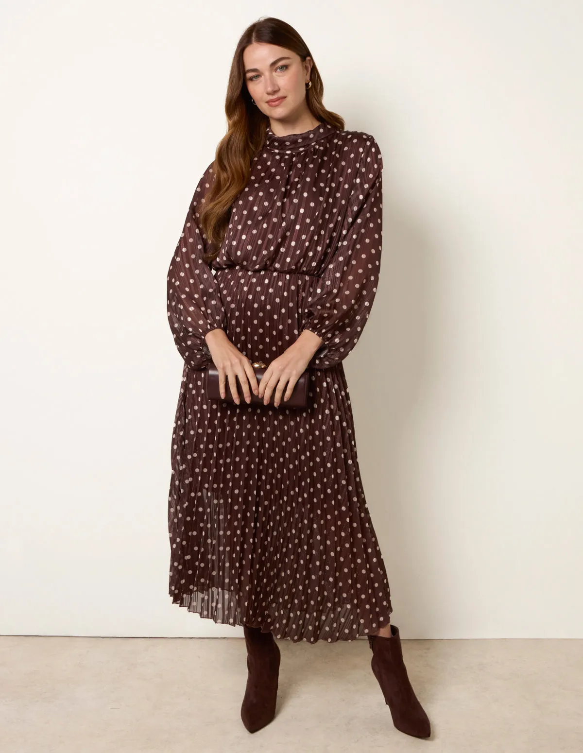 Polka Dot Metallic Dress sold by Blue Vanilla product image thumbnail 3