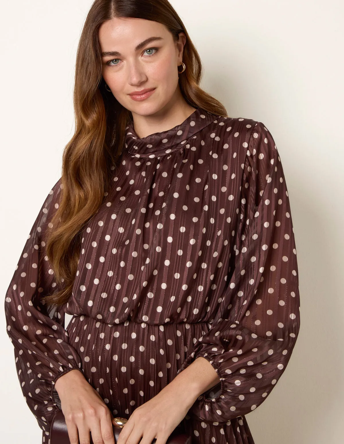 Polka Dot Metallic Dress sold by Blue Vanilla product image thumbnail 2