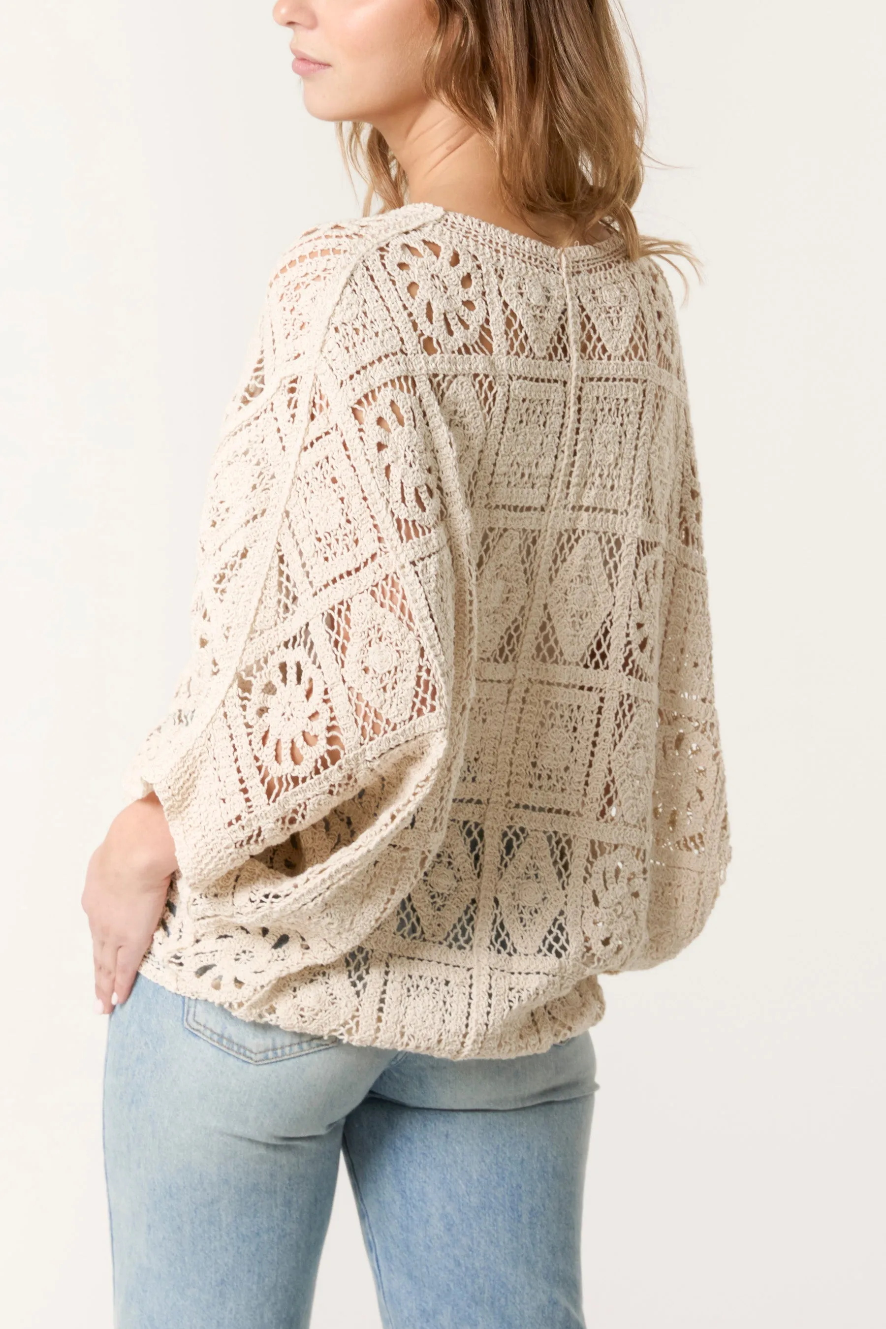 Crochet Loose Cardigan sold by Blue Vanilla product image thumbnail 3