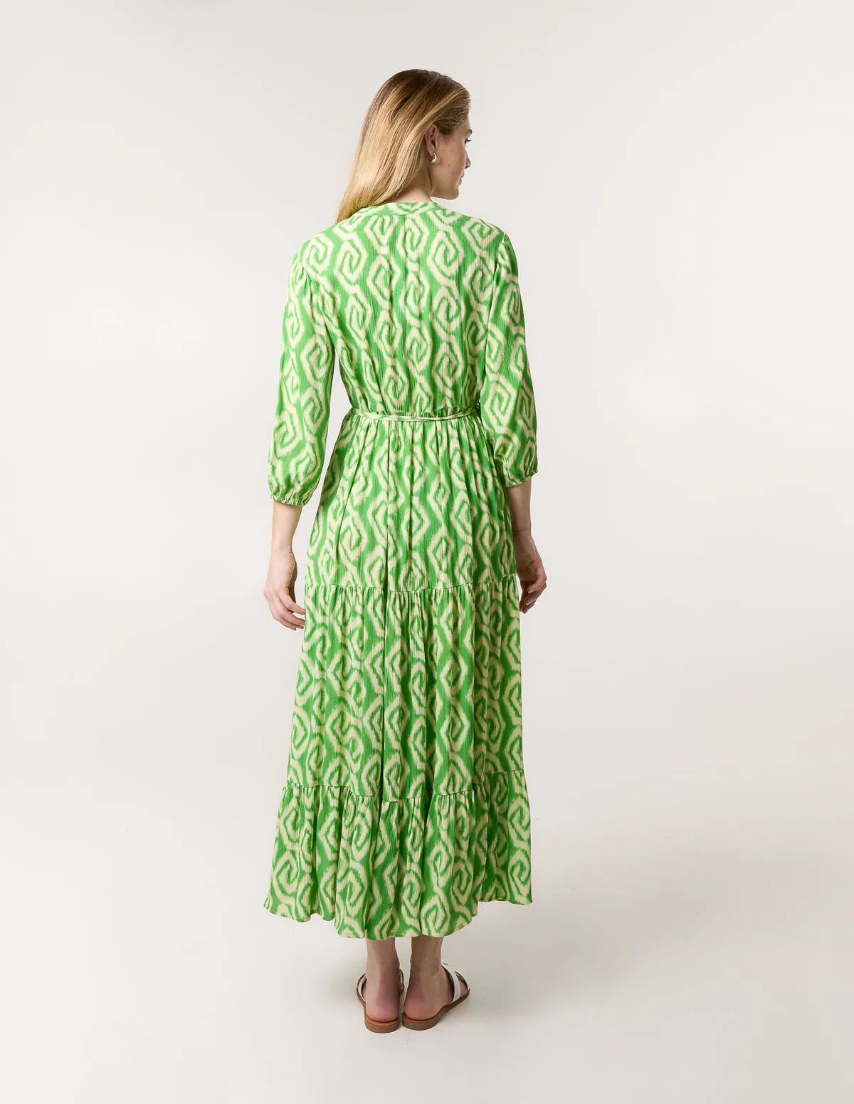 Abstract Button Front Belted Dress sold by Blue Vanilla product image thumbnail 4