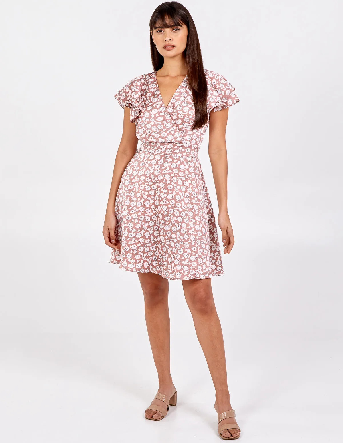 MIYA - Wrap Front Frill Sleeve Dress sold by Blue Vanilla product image thumbnail 4