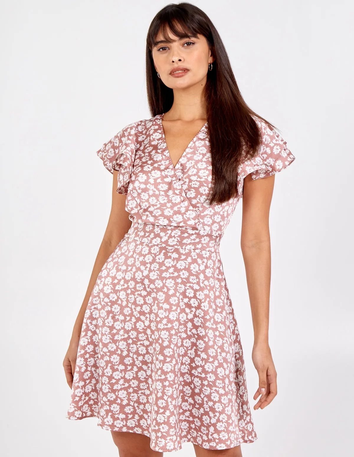 MIYA - Wrap Front Frill Sleeve Dress sold by Blue Vanilla product image thumbnail 5