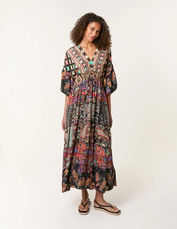 Tiered V Neck Dress sold by Blue Vanilla