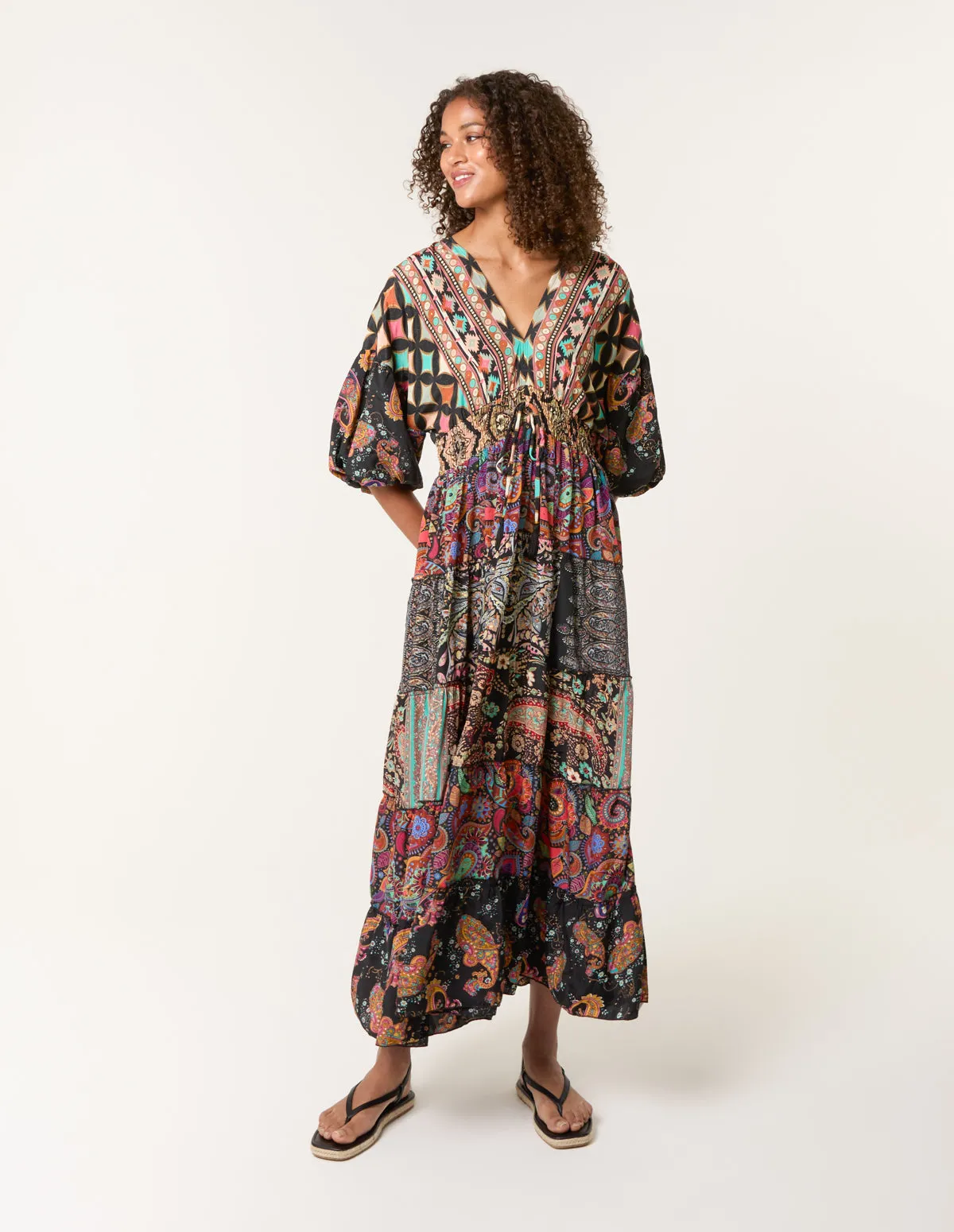 Tiered V Neck Dress sold by Blue Vanilla product image thumbnail 2