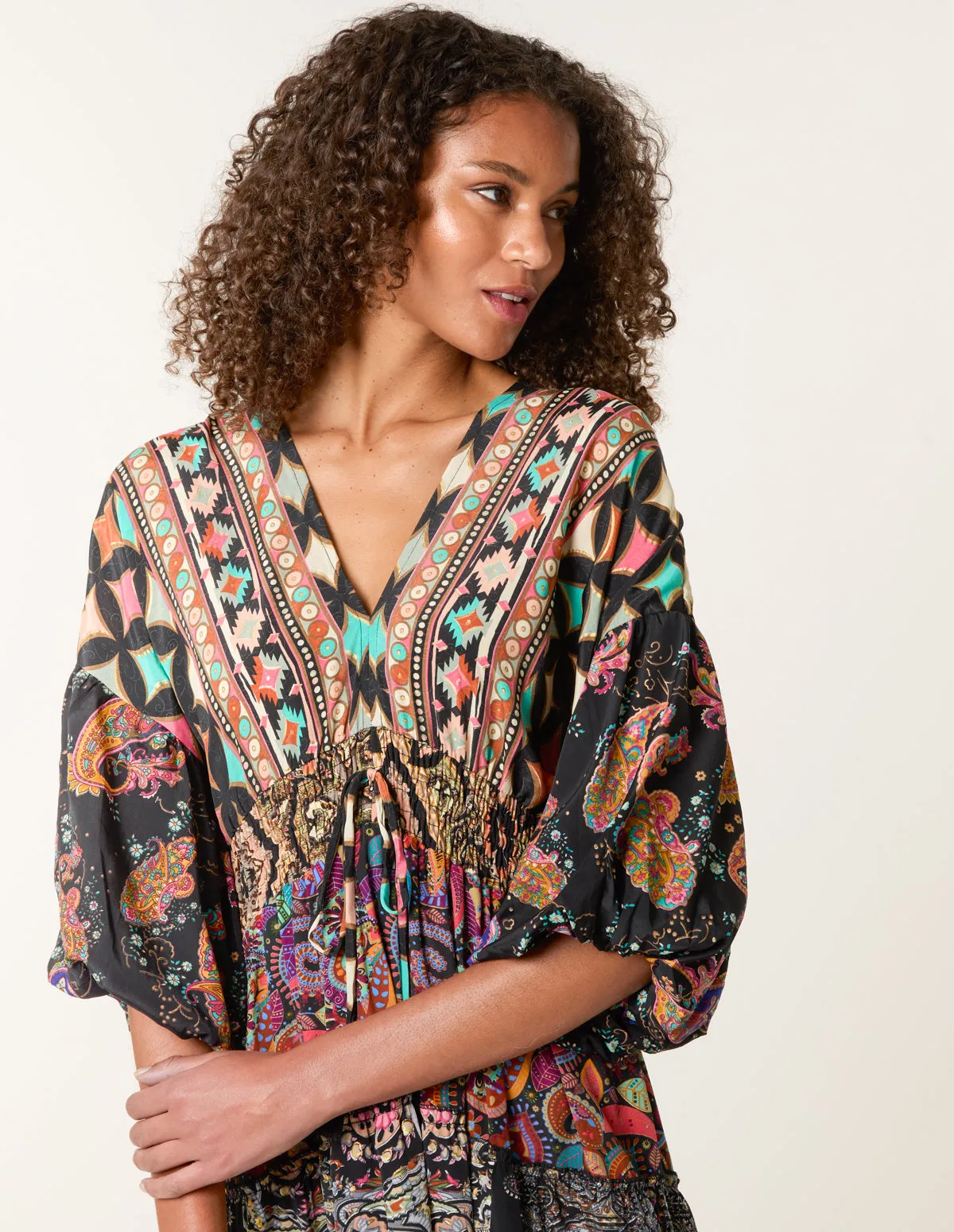 Tiered V Neck Dress sold by Blue Vanilla product image thumbnail 3