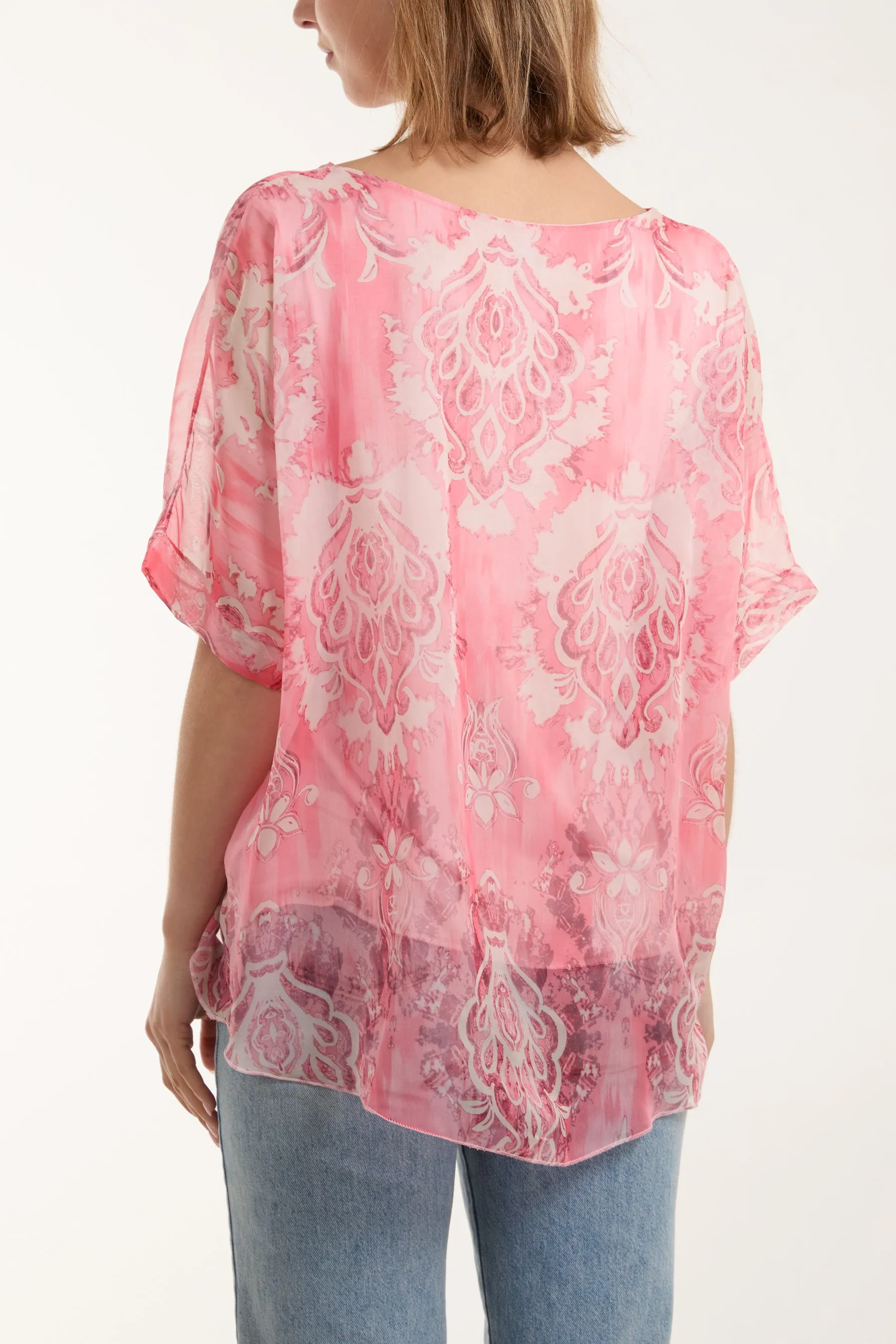 Silk Like Watercolour Baroque Print Top sold by Blue Vanilla product image thumbnail 2
