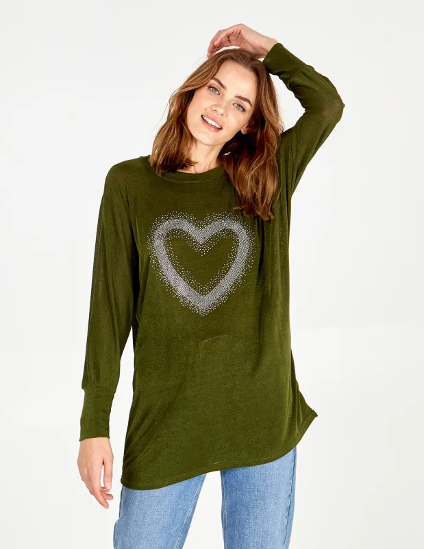 Heart Bling Batwing Tunic sold by Blue Vanilla