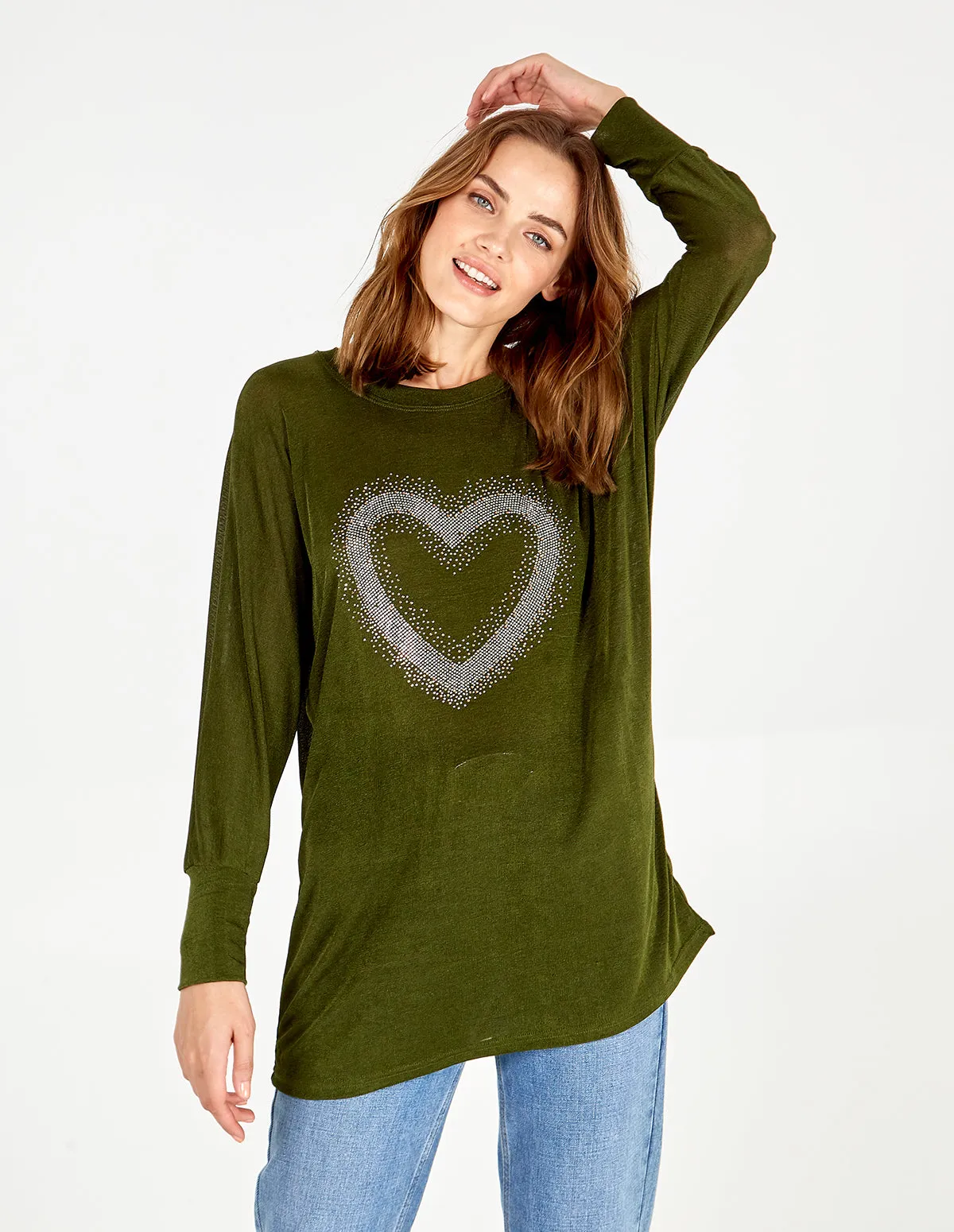 Heart Bling Batwing Tunic sold by Blue Vanilla