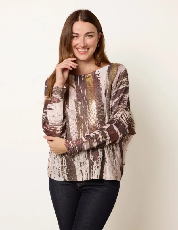 Metallic Paint Brush Top sold by Blue Vanilla