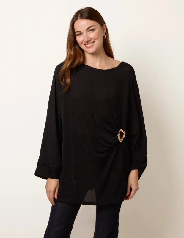 Buckle Metallic Top sold by Blue Vanilla