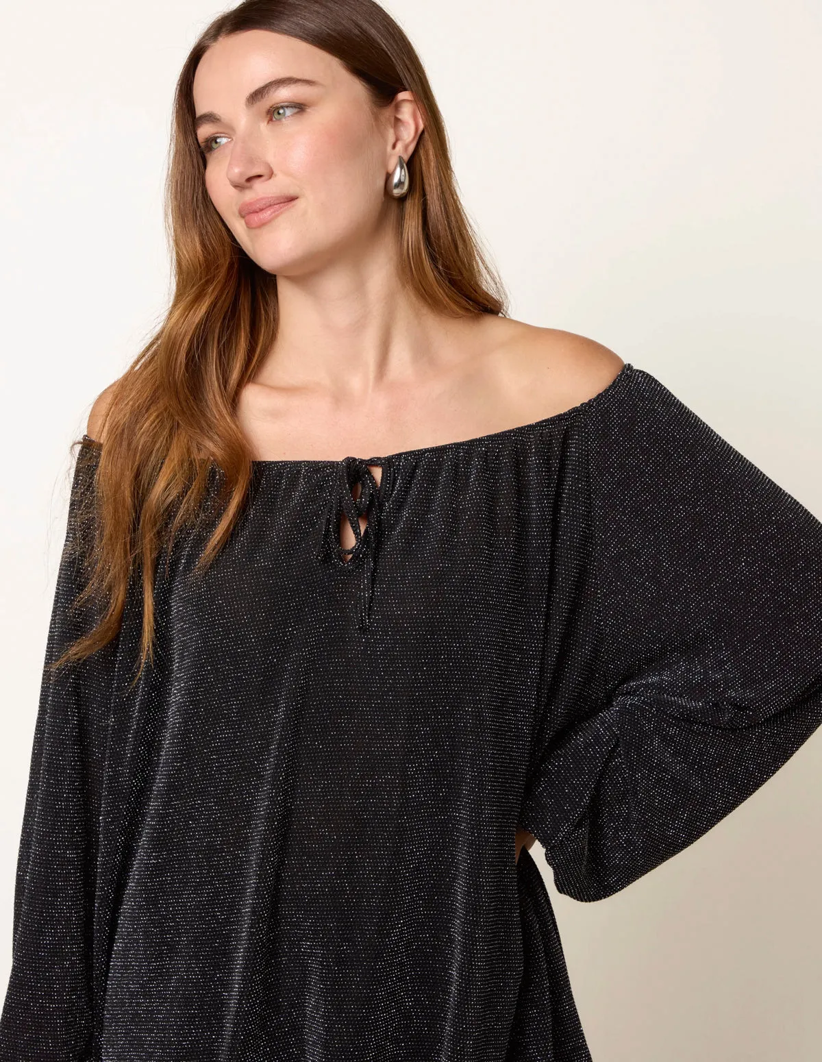 Sparkly Bardot Blouse sold by Blue Vanilla product image thumbnail 3