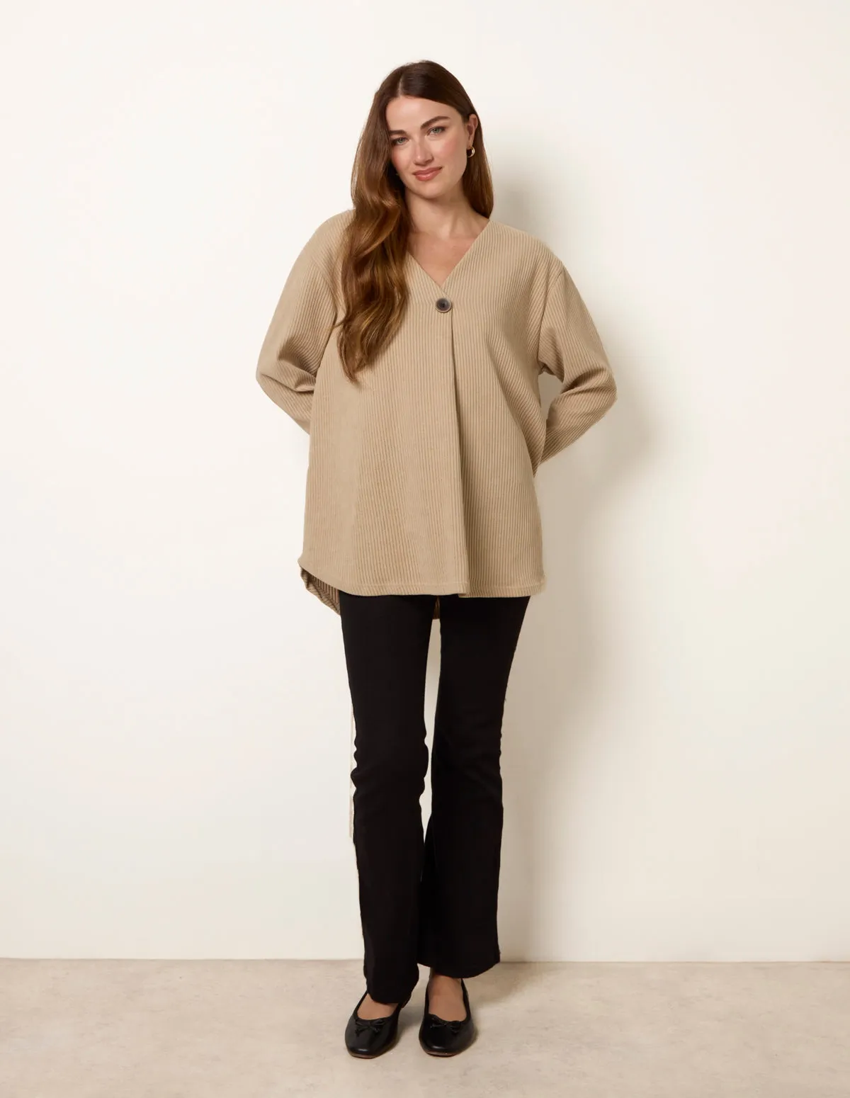 One Button Cord Rib Top sold by Blue Vanilla product image thumbnail 2