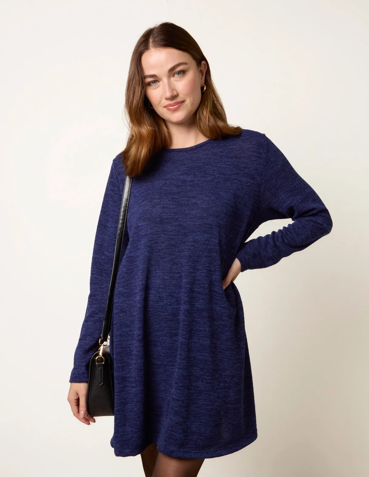 Cut And Sew Knitted Swing Dress sold by Blue Vanilla product image thumbnail 3